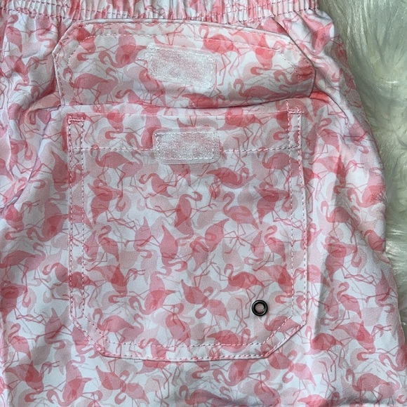 🆕 Men’s Vintage Summer Swim Trunks Pink Flamingos Swimwear Quick Dry Size L - Picture 7 of 10